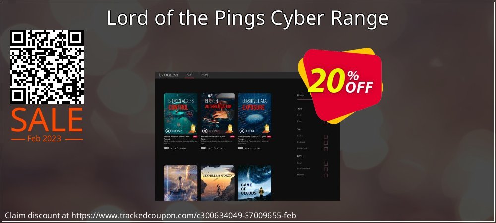 Lord of the Pings Cyber Range coupon on National Walking Day discount