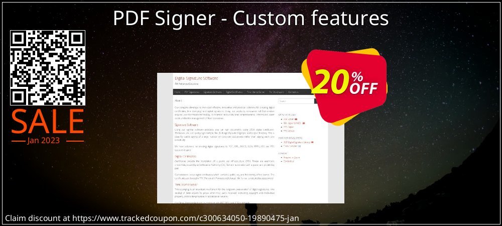 PDF Signer - Custom features coupon on Mother Day offering discount