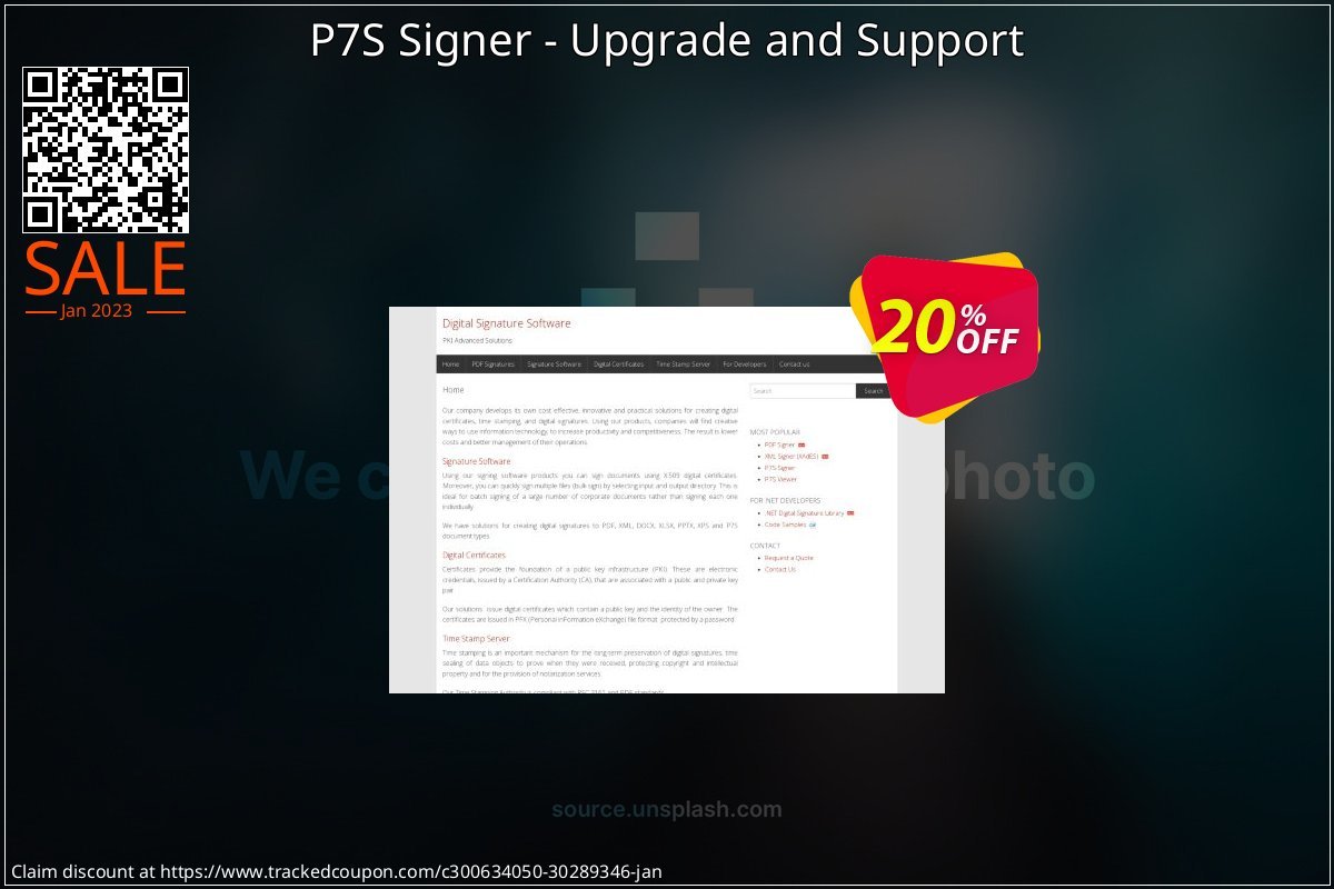 P7S Signer - Upgrade and Support coupon on National Loyalty Day offering sales