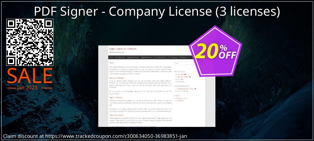 PDF Signer - Company License - 3 licenses  coupon on World Party Day discount