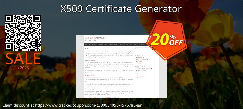 X509 Certificate Generator coupon on Palm Sunday offer
