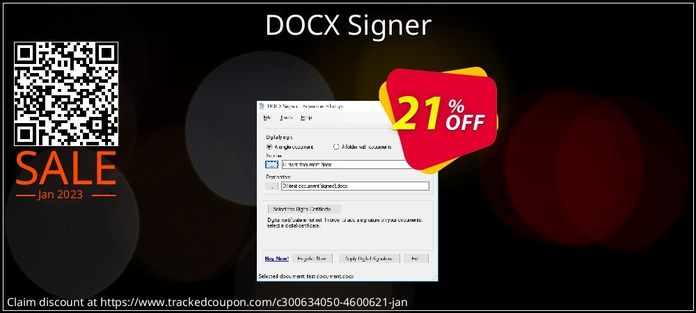DOCX Signer coupon on Palm Sunday offering sales