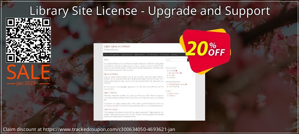 Library Site License - Upgrade and Support coupon on National Loyalty Day deals