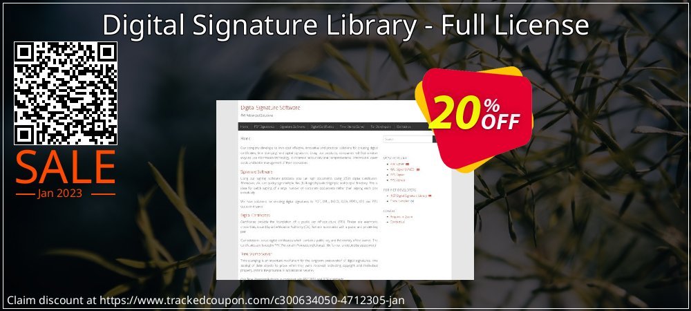 Digital Signature Library - Full License coupon on National Walking Day sales