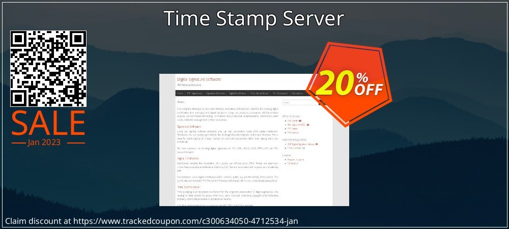 Time Stamp Server coupon on World Password Day offering sales