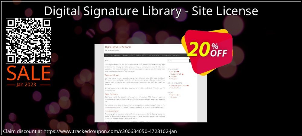 Digital Signature Library - Site License coupon on Working Day discounts