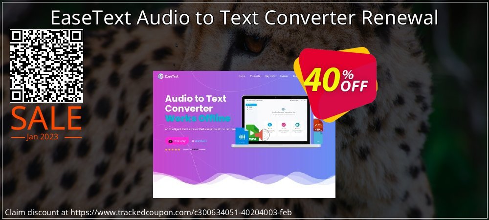 EaseText Audio to Text Converter Renewal coupon on Easter Day deals