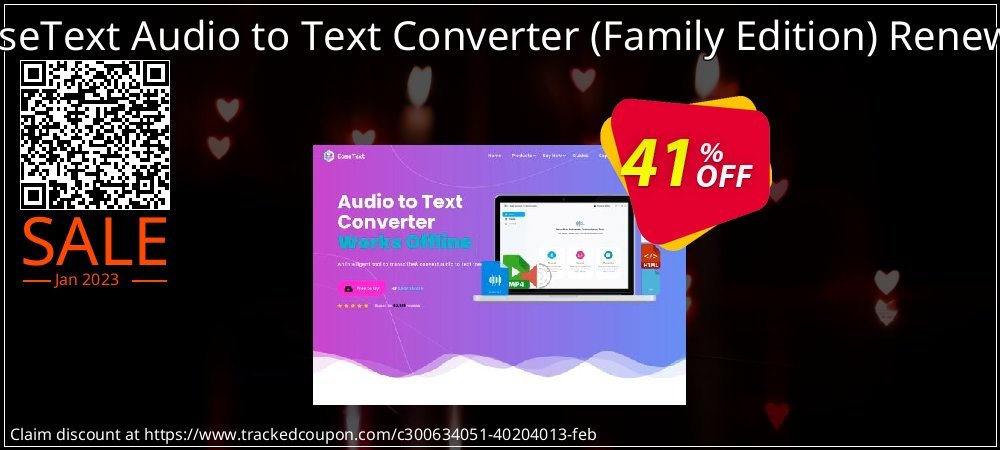 EaseText Audio to Text Converter - Family Edition Renewal coupon on Easter Day offer