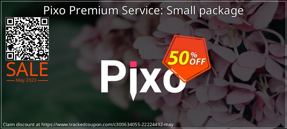 Pixo Premium Service: Small package coupon on Social Media Day discount