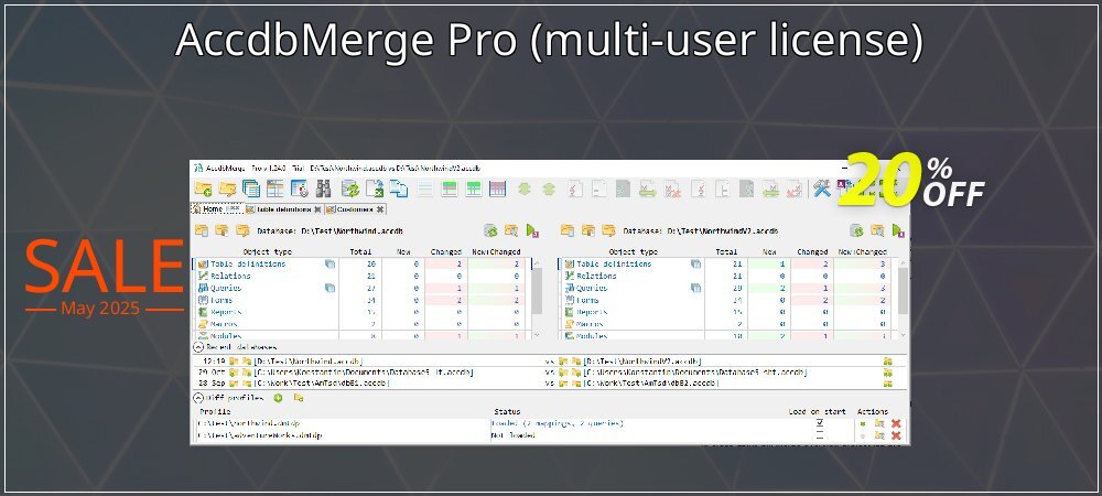 AccdbMerge Pro - multi-user license  coupon on Constitution Memorial Day offer