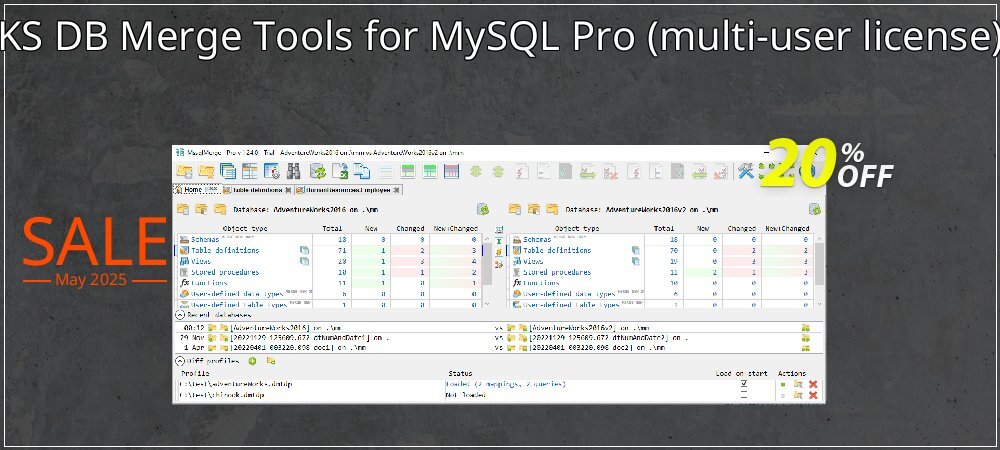 KS DB Merge Tools for MySQL Pro - multi-user license  coupon on Mother's Day offering sales
