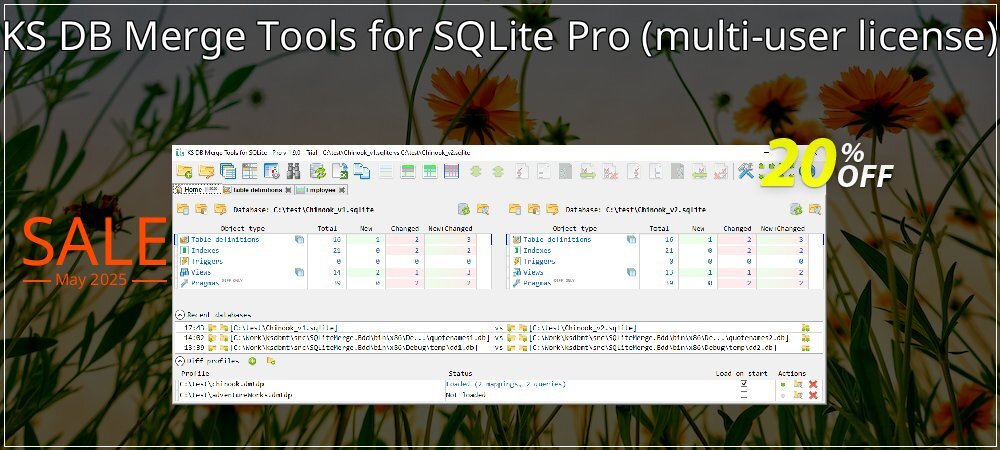 KS DB Merge Tools for SQLite Pro - multi-user license  coupon on Mother Day discount