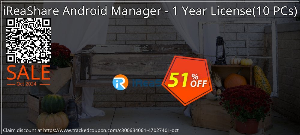 iReaShare Android Manager - 1 Year License - 10 PCs  coupon on National Loyalty Day super sale