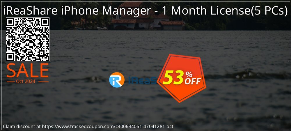 iReaShare iPhone Manager - 1 Month License - 5 PCs  coupon on National Loyalty Day promotions