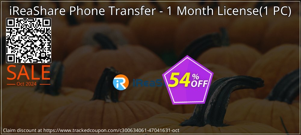 iReaShare Phone Transfer - 1 Month License - 1 PC  coupon on National Loyalty Day discounts