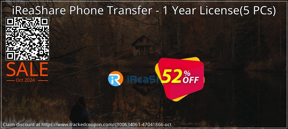 iReaShare Phone Transfer - 1 Year License - 5 PCs  coupon on National Loyalty Day promotions