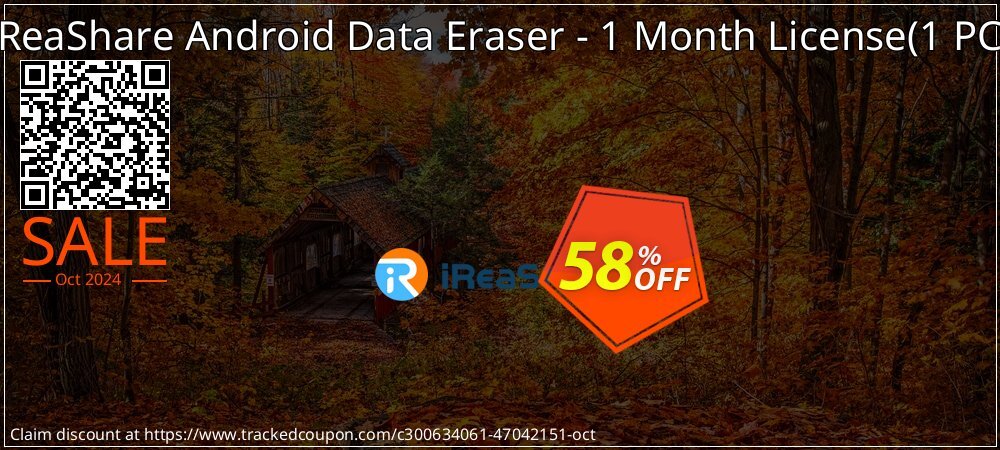 iReaShare Android Data Eraser - 1 Month License - 1 PC  coupon on National Loyalty Day offering sales