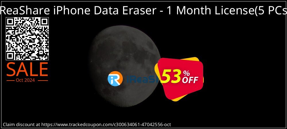 iReaShare iPhone Data Eraser - 1 Month License - 5 PCs  coupon on National Loyalty Day offering sales