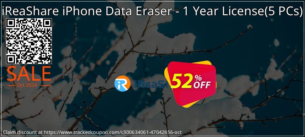 iReaShare iPhone Data Eraser - 1 Year License - 5 PCs  coupon on National Loyalty Day super sale