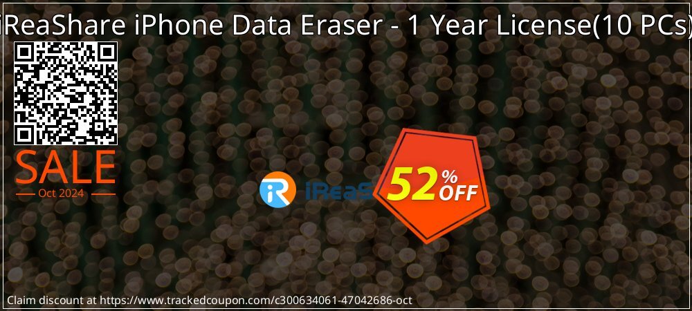 iReaShare iPhone Data Eraser - 1 Year License - 10 PCs  coupon on National Loyalty Day sales