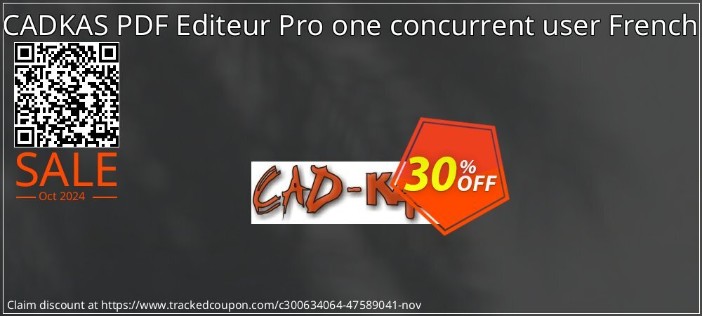 CADKAS PDF Editeur Pro one concurrent user French coupon on National Loyalty Day offering discount