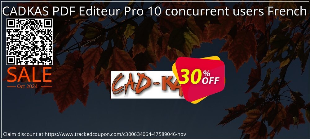 CADKAS PDF Editeur Pro 10 concurrent users French coupon on National Loyalty Day sales