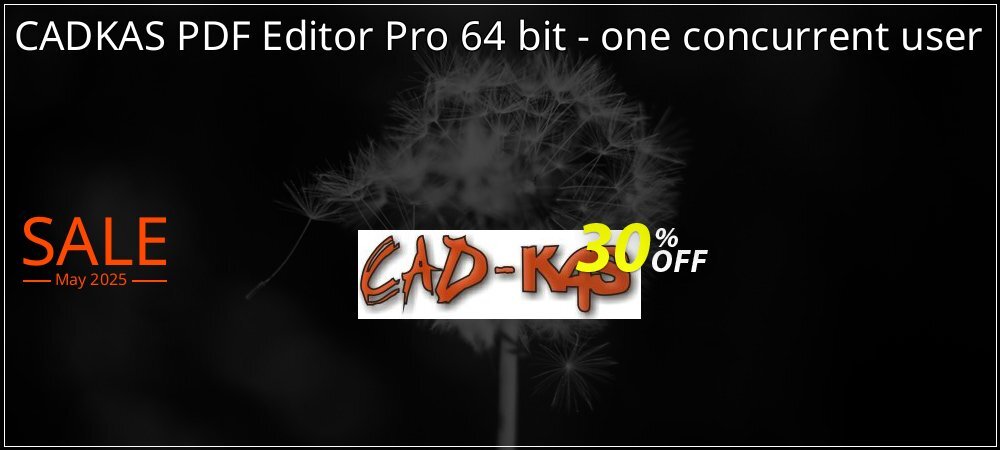 CADKAS PDF Editor Pro 64 bit - one concurrent user coupon on World Whisky Day discounts