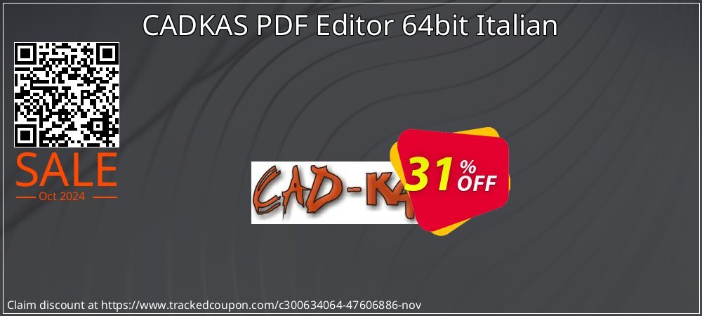 CADKAS PDF Editor 64bit Italian coupon on National Loyalty Day offer