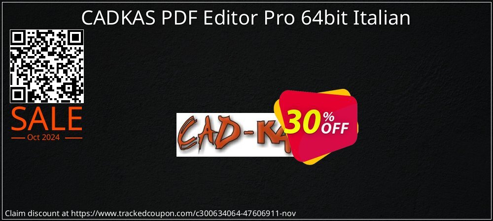 CADKAS PDF Editor Pro 64bit Italian coupon on National Loyalty Day sales