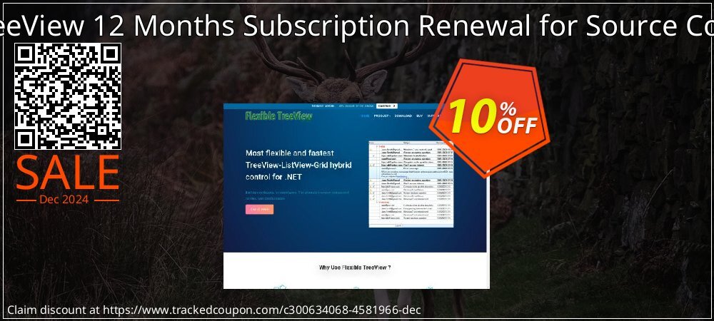 Flexible TreeView 12 Months Subscription Renewal for Source Code License coupon on National Loyalty Day sales
