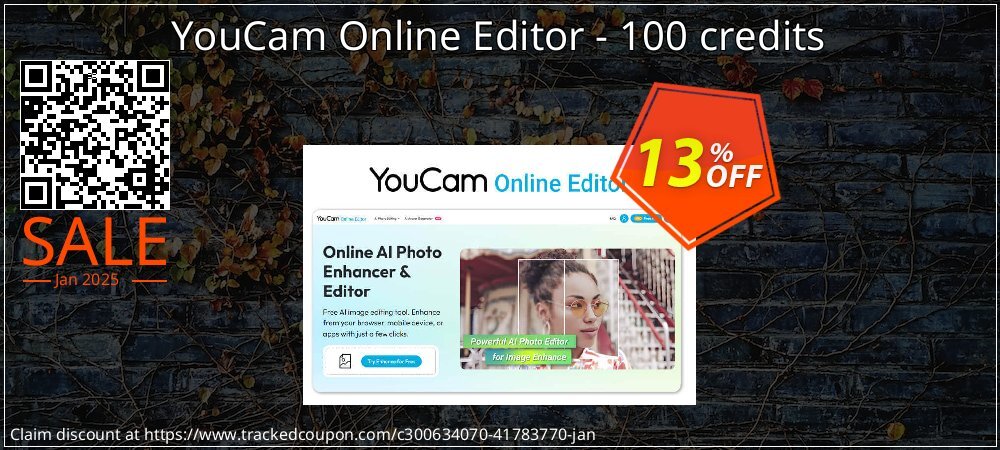 YouCam Online Editor - 100 credits coupon on Mother Day sales
