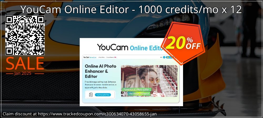 YouCam Online Editor - 1000 credits/mo x 12 coupon on Mother Day promotions
