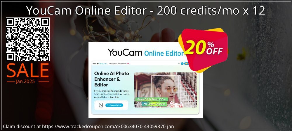 YouCam Online Editor - 200 credits/mo x 12 coupon on Mother Day discount