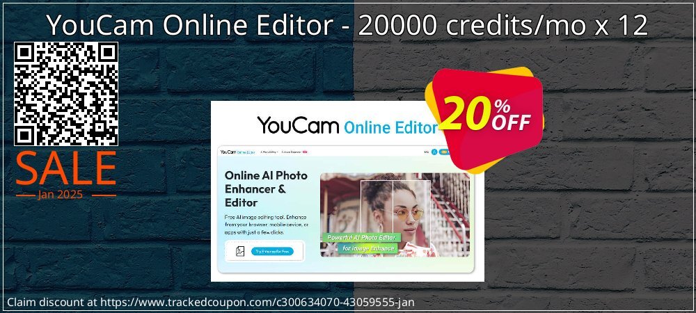 YouCam Online Editor - 20000 credits/mo x 12 coupon on Mother Day promotions