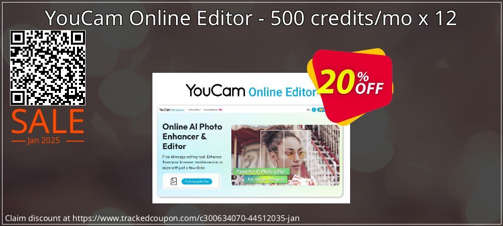 YouCam Online Editor - 500 credits/mo x 12 coupon on Mother Day offering sales
