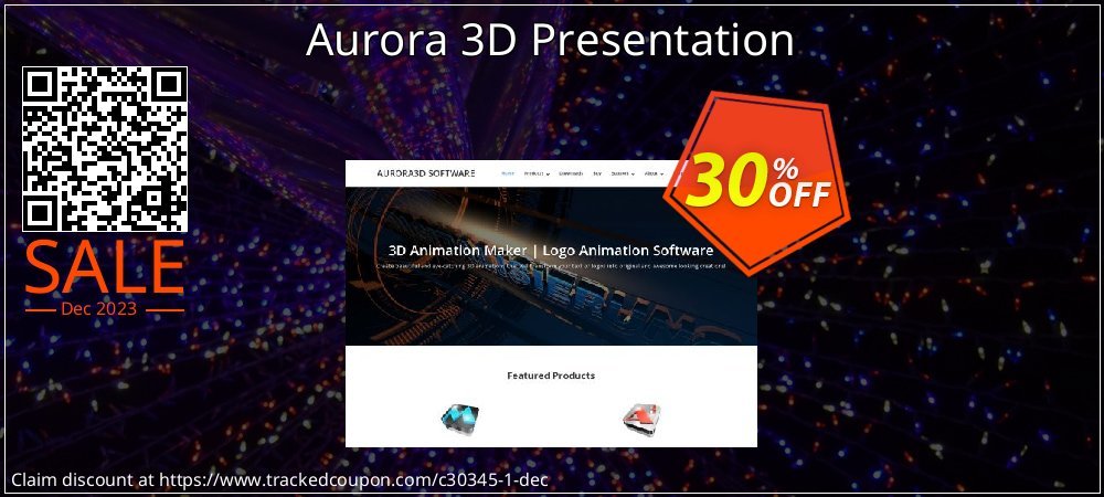 Aurora 3D Presentation coupon on World Party Day sales