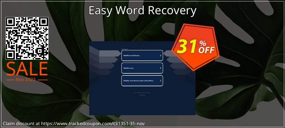 Easy Word Recovery coupon on Palm Sunday sales