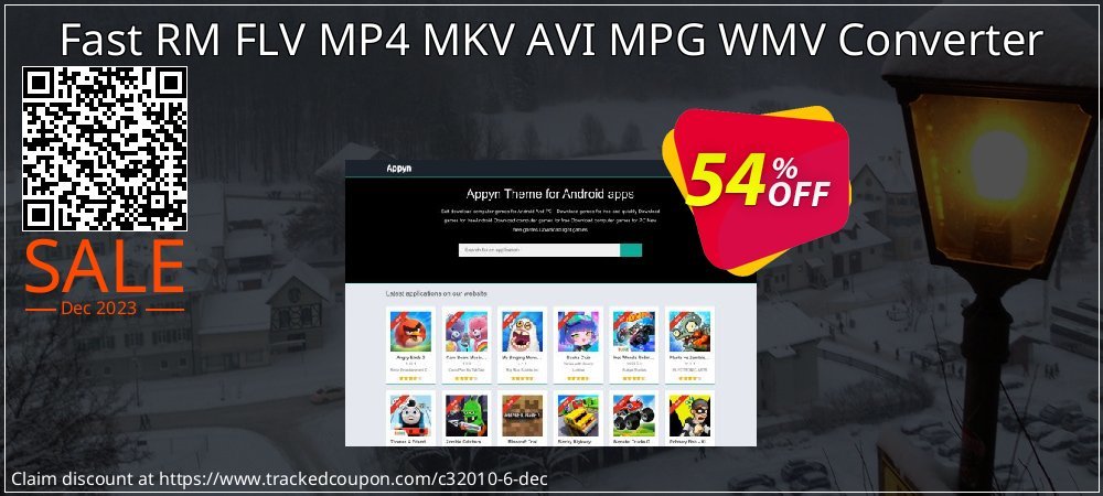 Get 50% OFF Fast RM FLV MP4 MKV AVI MPG WMV Converter offering sales