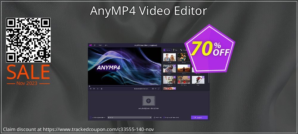 AnyMP4 Video Editor coupon on World Backup Day sales
