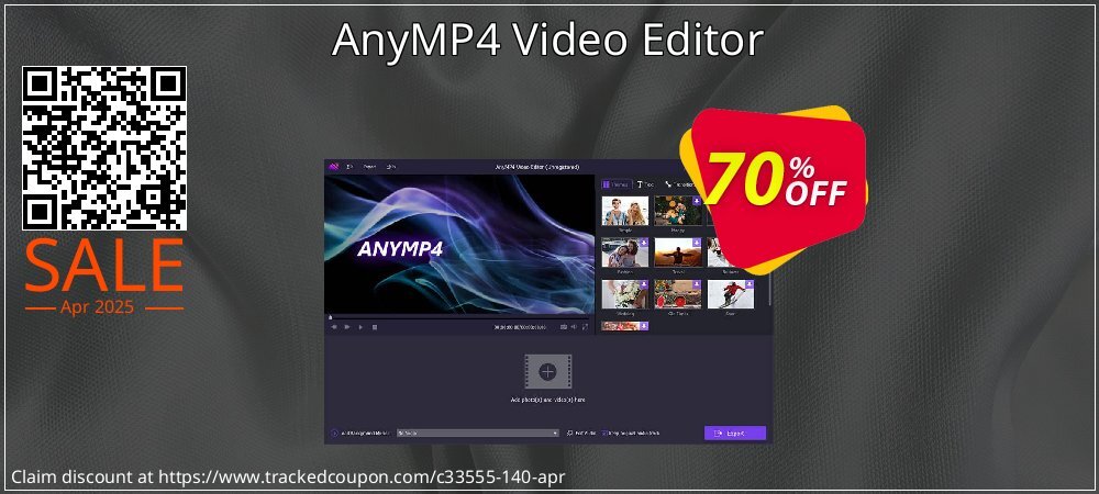 AnyMP4 Video Editor coupon on World Backup Day sales