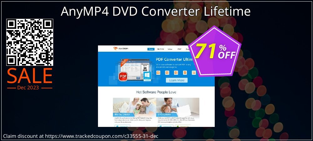 AnyMP4 DVD Converter Lifetime coupon on World Party Day sales