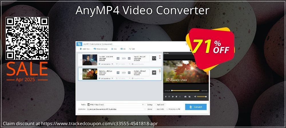 AnyMP4 Video Converter coupon on Easter Day sales