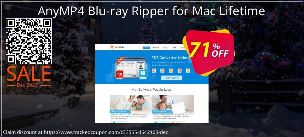 AnyMP4 Blu-ray Ripper for Mac Lifetime coupon on Virtual Vacation Day offering sales