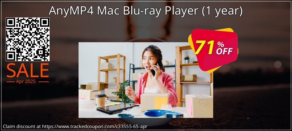 AnyMP4 Mac Blu-ray Player lifetime coupon on World Party Day offering discount