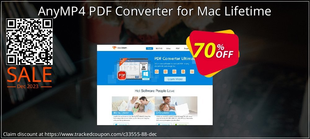 AnyMP4 PDF Converter for Mac Lifetime coupon on Virtual Vacation Day offer