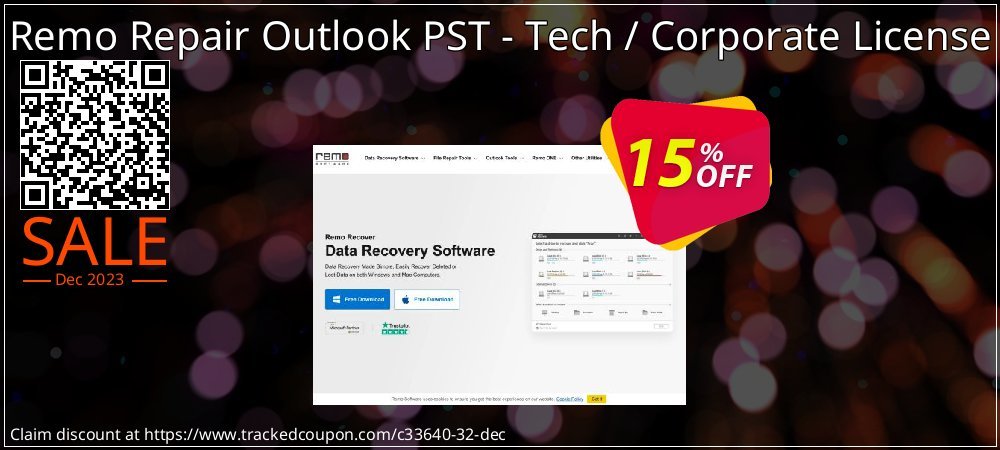 Remo Repair Outlook PST - Tech / Corporate License coupon on National Pumpkin Day offer
