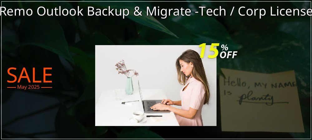 Remo Outlook Backup & Migrate -Tech / Corp License coupon on World Password Day sales