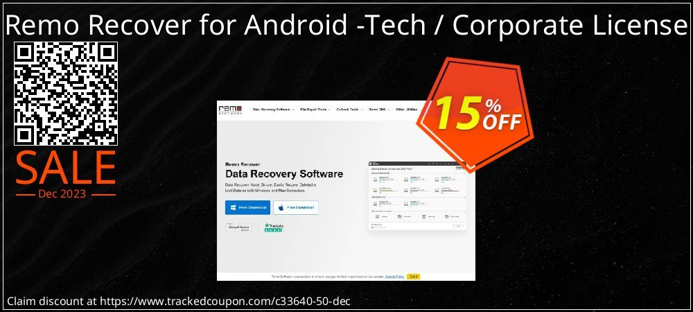 Remo Recover for Android -Tech / Corporate License coupon on World Backup Day offering discount