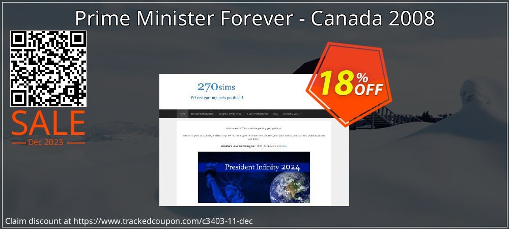 Prime Minister Forever - Canada 2008 coupon on World Party Day offering sales