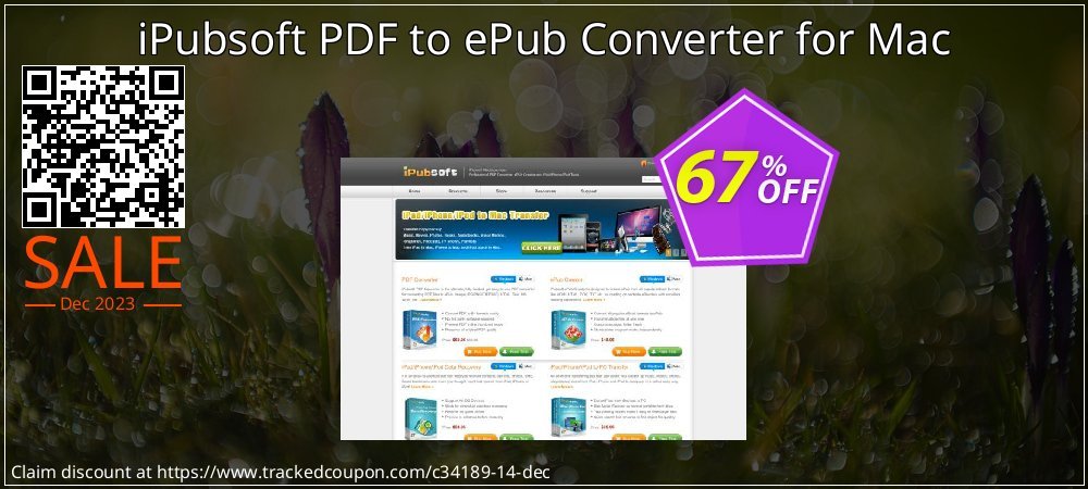 iPubsoft PDF to ePub Converter for Mac coupon on Thanksgiving Day discount